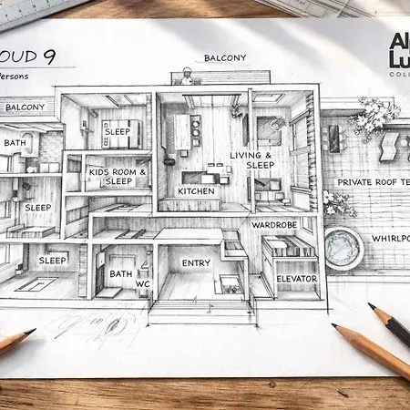 Cloud 9 - Private Whirlpool & Rooftop Terrace Tatil Evi *